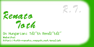 renato toth business card